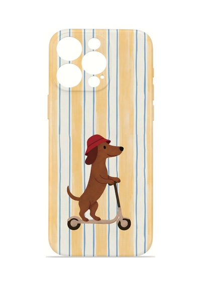 Apple iPhone Uyumlu 16 Pro Vorian İnce Kamera Korumalı Mika Kılıf Dachshund Riviera Dachshund Riviera Mika