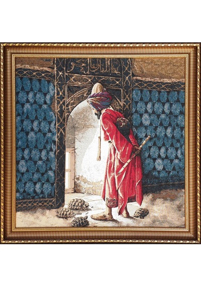 Osmanlı Serisi-2 Dokuma Goblen Tablo-Kaplumbağa Terbiyecisi