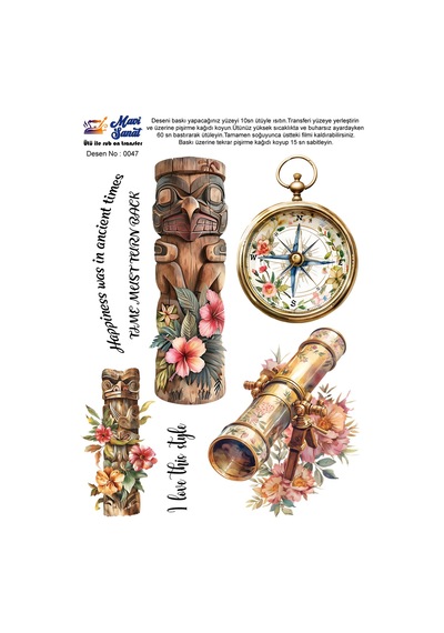 Mavi Sanat Ütü İle Rub On Transfer Kağıdı A4 Model No: 0047