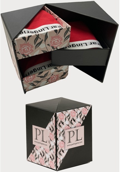 Parlingerie Yılbaşı 3lü Kutulu Slip Külot Seti Kırmızı