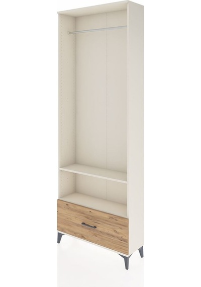 Arges Dolap Tek Raflı Tek Çekmeceli Tek Askılı 88x30x243 Aytaşı-çam Aytası