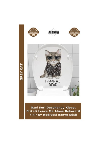 Özel Seri Decohandy Klozet Etiketi Leave Me Alone Dekoratif Fikir Ev Hediyesi Banyo Süsü