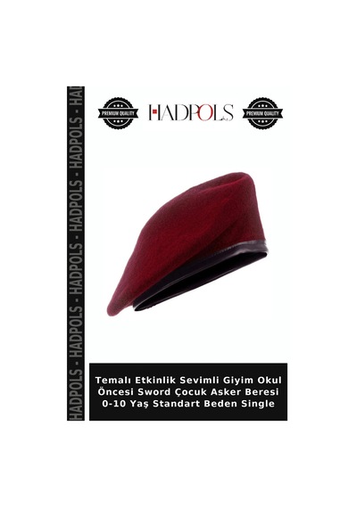 Hadpols Temalı Etkinlik Sevimli Giyim Okul Öncesi Sword Çocuk Asker Beresi 0-10 Yaş Standart Beden Single Çok Renkli