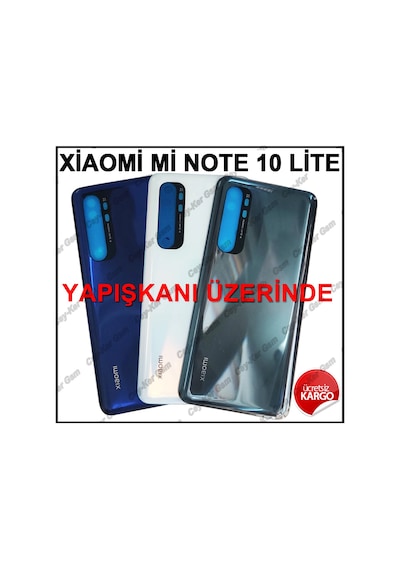 Xiaomi Mi Note 10 Lite Arka Cam Pil Kapağı Batarya Kapağı