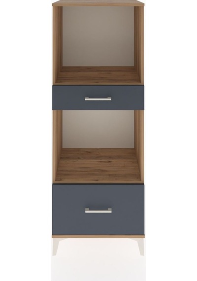 Hyperion Dolap 2 Raflı 2 Çekmeceli 60x44x163 Çam-antrasit Atlas Çam