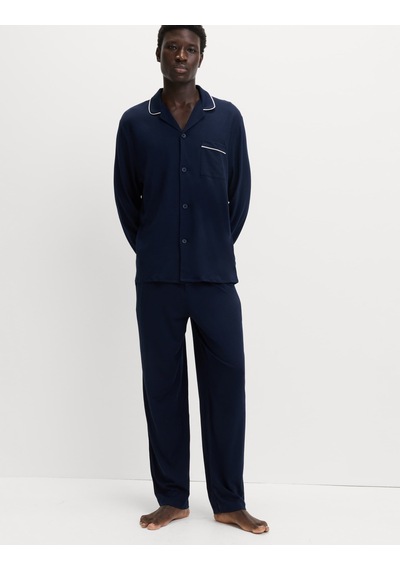 Marks & Spencer Pamuk-modal Karışımlı Pijama Takımı T07004780 Lacivert