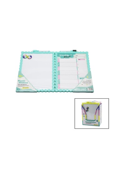 Fixpoint P-0539 Manyetik Yazı Tahtası 21.5x28cm Küçük Çift Taraflı Renkli Plastik Çerçeve - 12'li Paket Diğer