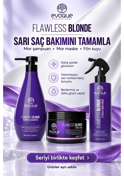 Evoque Flawless Blonde Mor Şampuan 380 ML