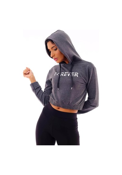 Gugus Basic Kapüşonlu Sweatshirt Gri