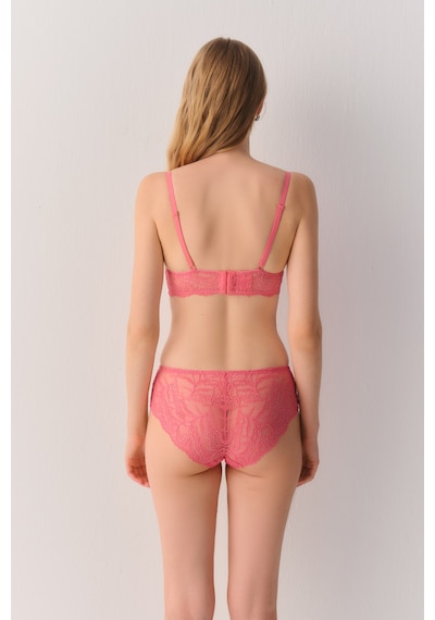 Suwen Tender Leaves Yüksek Bel Dantelli Slip Külot St6000601a077 Pembe
