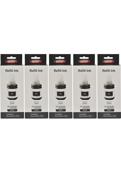 Ekoset Canon G3411 G3411 Uyumlu Siyah Mürekkep 135 ML 5'li Set