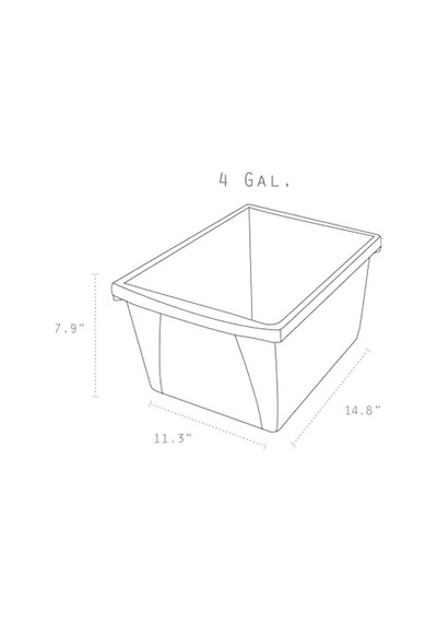 Storex 4 Galon 15 L Geri Dönüşüm Kutusu, 33 X 28 X 28 Cm, Mavi 61505a06c 6998