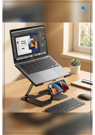 Alüminyum Laptop Ve Telefon Standı Katlanabilir Ayarlanabilir Erg