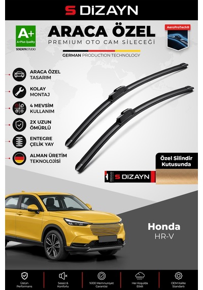 S-dizayn Honda Hr-v Ön Cam Silecek Seti 2021 Üzeri Premium Araca Özel 50-48 Cm A+ Kalite