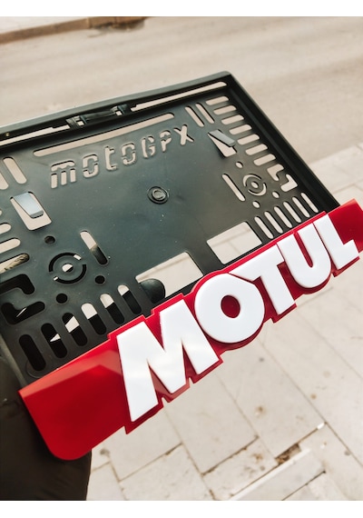 Motor Plakalık Motul Takmatik Pleksi 3d Kabartma Kişiye Özel Lazer Kesim