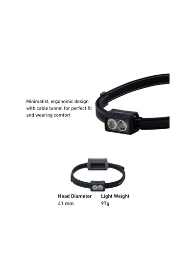 Ledlenser Neo3 Kafa Feneri - Gri Acı Kahverengi
