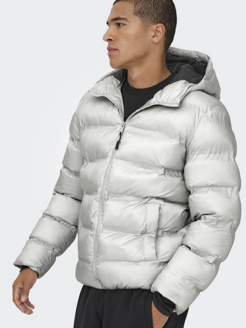 Only & Sons Onsunion Seamles Life Hood Gri Erkek Mont 22034836 Gri