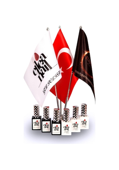 Ellea Nail 3'lü Simli Renk Kalıcı Oje Seti