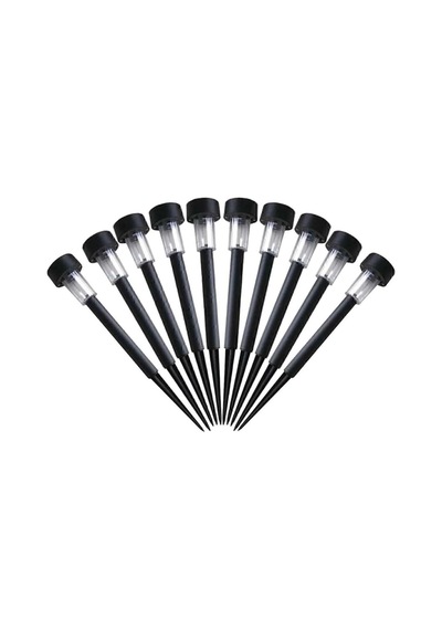 Tr 10lu 28 Cm Siyah Solar Saplama Güneş Enerjili Bahçe Işıklandırması Solar Aydınlatma 37596488