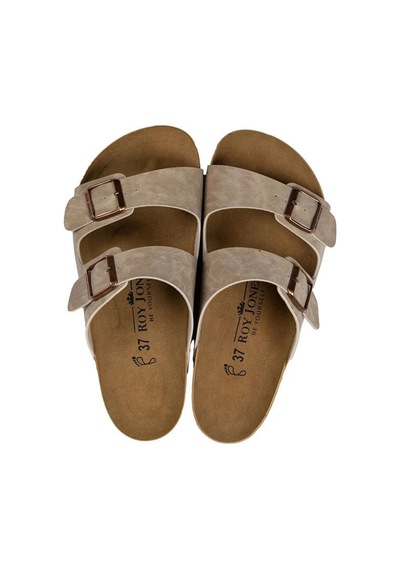 Roy Jones 7001 Bej Erkek Comfort Casual Anatomik Tokalı Terlik Bej