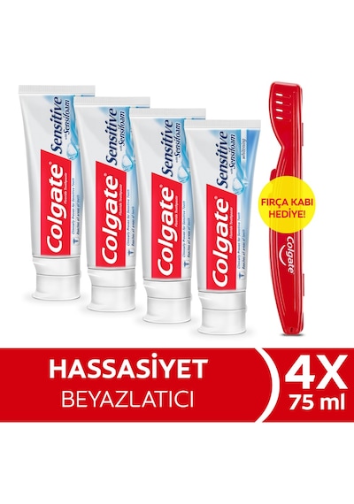 Colgate Sensitive Sensifoam Diş Macunu 75 Ml X 4 Adet + Zig Zag Charcoal 1+1 Orta Sert Diş Fırçası Hassasiyet