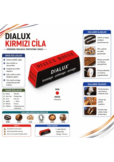 Dialux Polisaj Cila - Dialux Kırmızı Cila