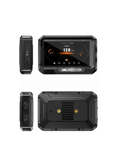 Glr T10 Motosiklet Kamera Kayıt Cihazı - Kablosuz Carplay & Android Auto, Dual Kamera, Gps