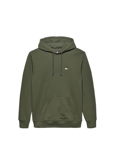 Tommy Hilfiger Tjm Reg Badge Hoodıe Ext Erkek Yeşil Kazak - Dm0dm20258