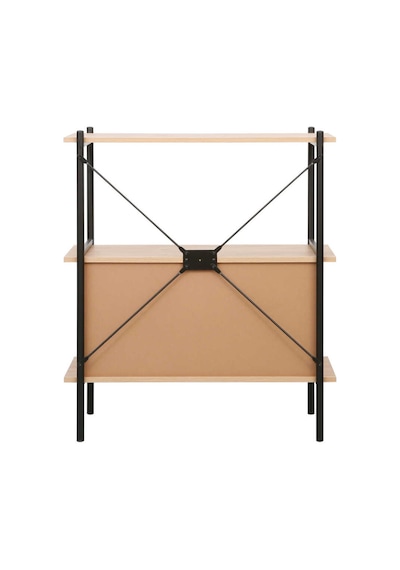 Retro 2 Raflı Sürgü Kapaklı Metal Kitaplık - Ceviz/siyah 80x92x40 Cm Ceviz - Siyah Retro 2 Raflı Sürgü Kapaklı Metal Kitaplık - Ceviz/siyah 80x92x40 Cm Ceviz - Siyah