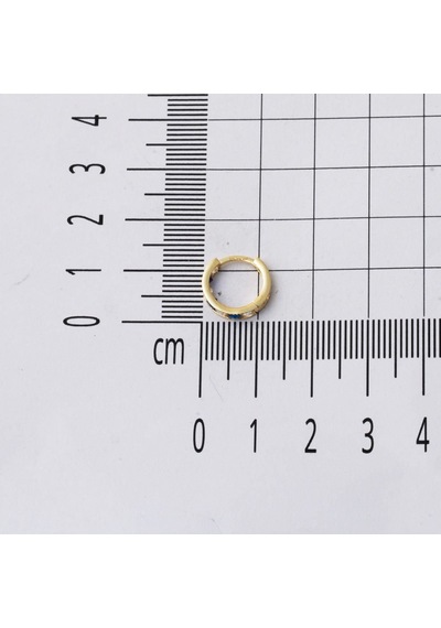 14 Ayar Lacivert Taşlı Altın Halka Çocuk Küpesi Kpmu31843