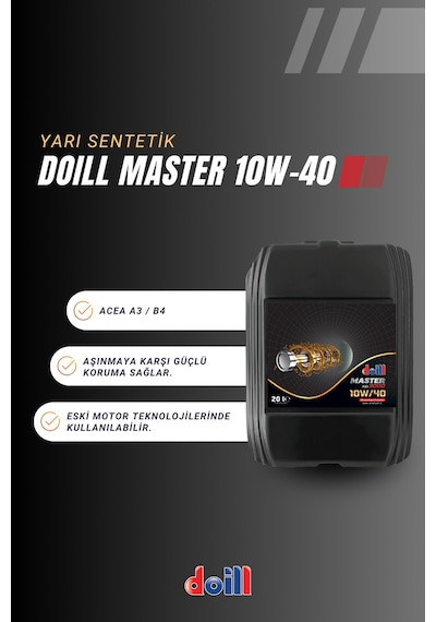 Doill Master 10W-40 Apı Sm/Cf Acea A3/B4 Yarı Sentetik Motor Yağı 20 L