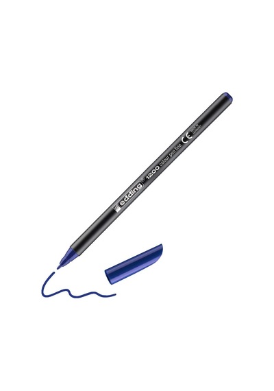 Tr 1200 İnce Uçlu Keçeli Kalem - Mavi - 1 Kalem - Yuvarlak Uçlu 1 Mm
