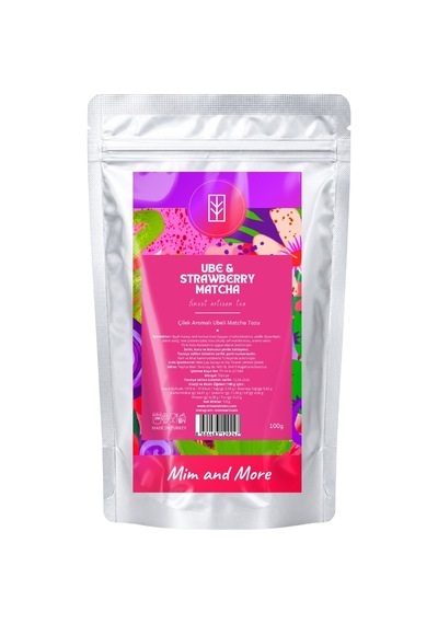 Ube Strawberry Matcha - Çilekli Superfood Ube Matcha Tozu 100 G