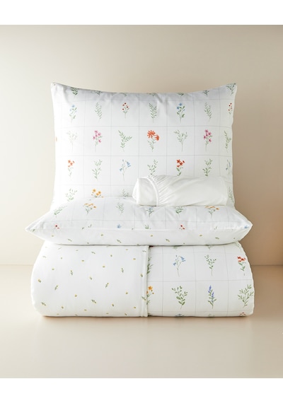 English Home Damada Bloom Kolay Ütülenir Çarşaflı Çift Kişilik Nevresim Takımı 200x220 Cm Sarı-yeşil Sarı-yeşil