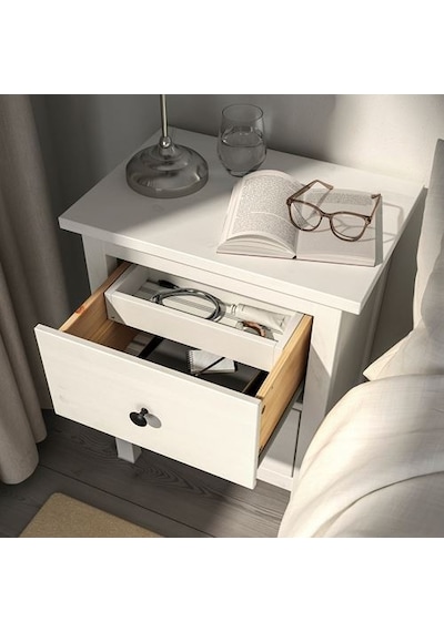 Ikea Hemnes Komodin, Beyaz Vernik, 54x66 Cm