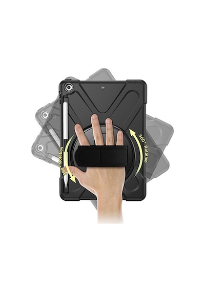 Apple Uyumlu iPad 9.7,2017 9.7 2018 Kalem Yerli Standlı Zırh Kılıf-Shock
