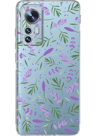 Xiaomi Mi 12 Pro İle Uyumlu 1mm Slim Fit Water Color 3 Baskılı Şeffaf Kılıf Şeffaf