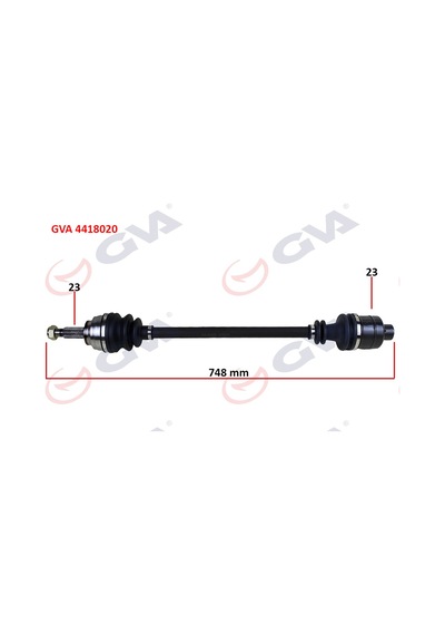 Gva Komple Aks Sağ Laguna I 1.6 16v 93-01 747mm Gva 4418020 7711130057 7701471377 8200024622
