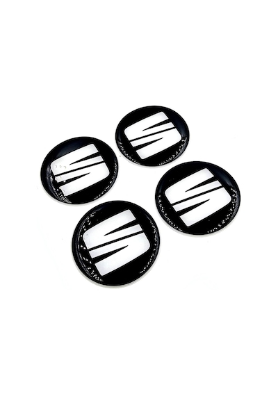 Yeni Nesil Tasarım Damla Sticker Siyah Seat Jant Göbeği 5.5cm Uyumlu