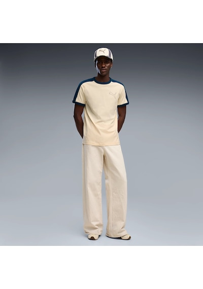 Puma T7 Ringer Tee Erkek Krem Tişört 636726-88