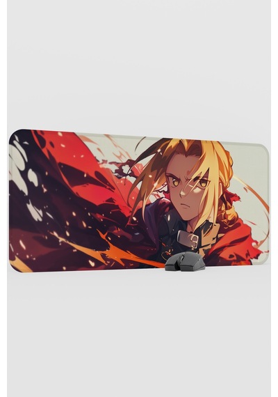 Fullmetal Alchemist Anime V2 - 90x40 Xxl Gaming Kauçuk Kaymaz Taban Mouse Pad Fare Altlığı