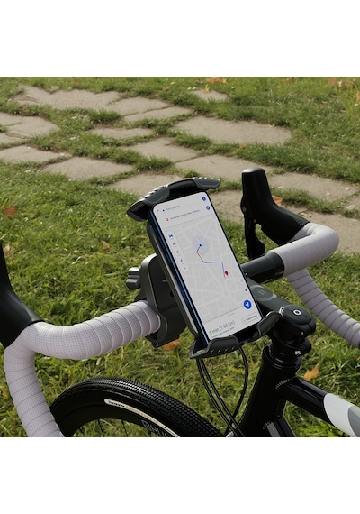 Lenyes Cr157 360 Derece Dönebilen Ayarlanabilir Motosiklet Ve Bisiklet Telefon Tutucu Siyah