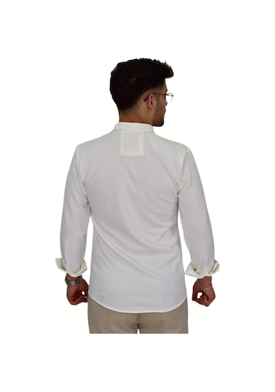 Erkek Likralı Spor Silim Fit Gömlek Bgl-st04332 Ekru