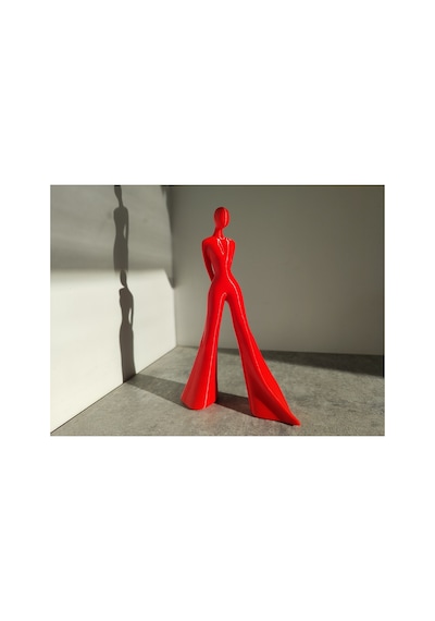 Soyut Kadın Figürü 23 Cm Modern Heykel, Dekoratif Biblo