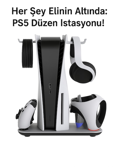 Ps5/ps5 Slim Uyumlu Multifonksiyonel Şarj Stand Soğutucu Fan