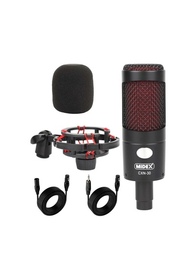 Midex Superior Pack-2 Stüdyo Kayıt Ekipmanları Glx-800 Ses Kartı Cxn-30 Stüdyo Mikrofon