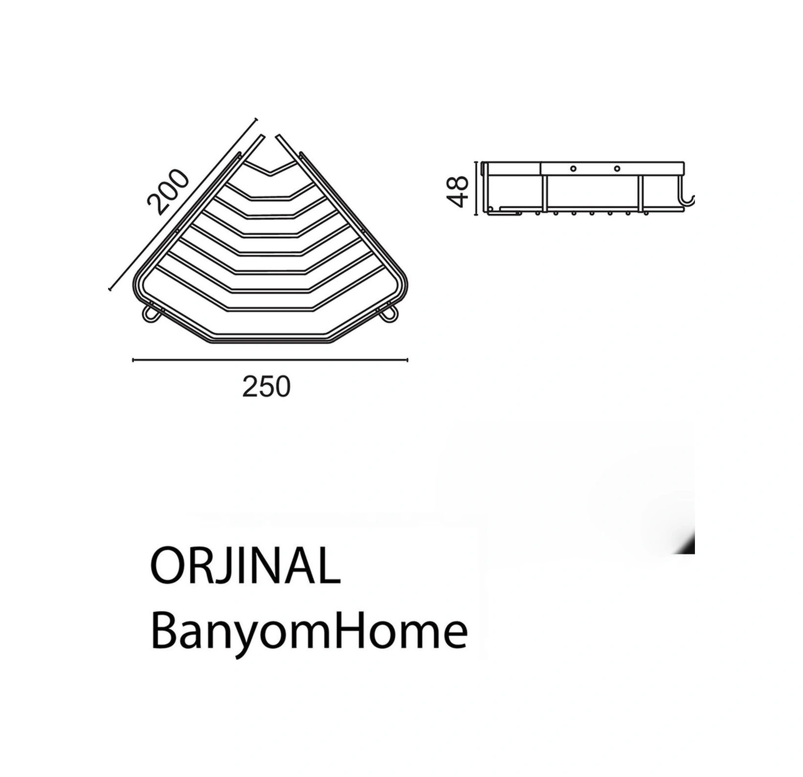 Çelik Banyo Paslanmaz Çelik Erpa 1 Li 19x19 Cm Şampuanlık Köşe Süngerlik Krom