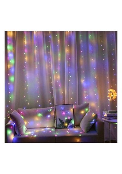 3x2 Metre Kumandalı Rgb Perde Led - Çok Renkli Peri Led Işık Dekarosyon Süsleme