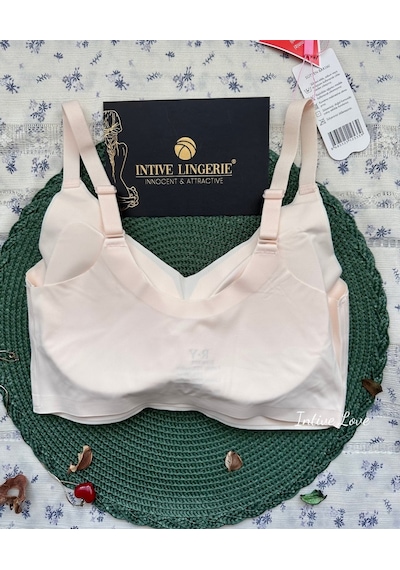 Intive Pureform Balensiz Dikişsiz Kopçasız Dokulu Seamless Bralet Pudra