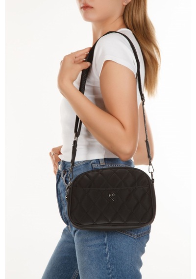 Newish Polo Kadın Çapraz Askılı Omuz Çantası New235 - Siyah